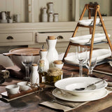 Villeroy & Boch - Artesano 6-delige serviesset voor 2 personen, wit, vaatwasmachinebestendig, magnetronbestendig, bestekset, bordenset, dinerborden, ontbijtborden, dinerborden, premium porselein