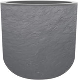 Ronde pot, 40 cm, Volcania'Up 32,5 l, steenlook, enkelwandig, watertankoppervlak, Ø 38,5 x H. 36,8 cm, antracietgrijs