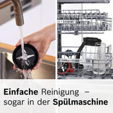 Bosch Standmixer Vitapower Serie 4 MMB6174SN, Verbesserte Versie, Hoge Edelstahl-Klingen, 1,5L Glasbehälter, 0,6L To-Go-Flasche, Spülmaschinenfeste Teile, 30.000 U/Min, 1200 W, Silver Kitchen Naty Shop