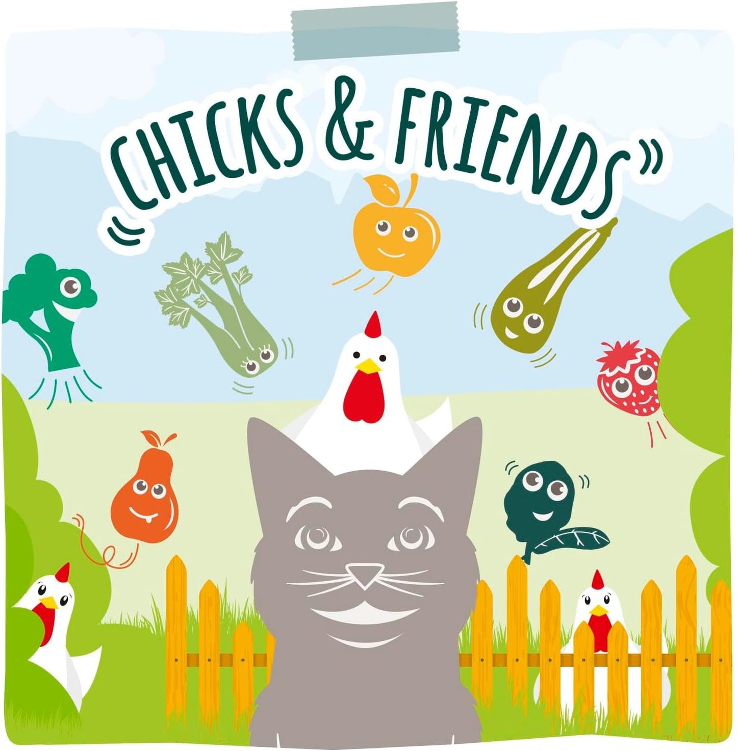 MjAMjAM - Premium Nassfutter für Katzen - Chicks & Friends Box, 9er Pack (9 x 300g), ontvangvrij met extra Fleisch