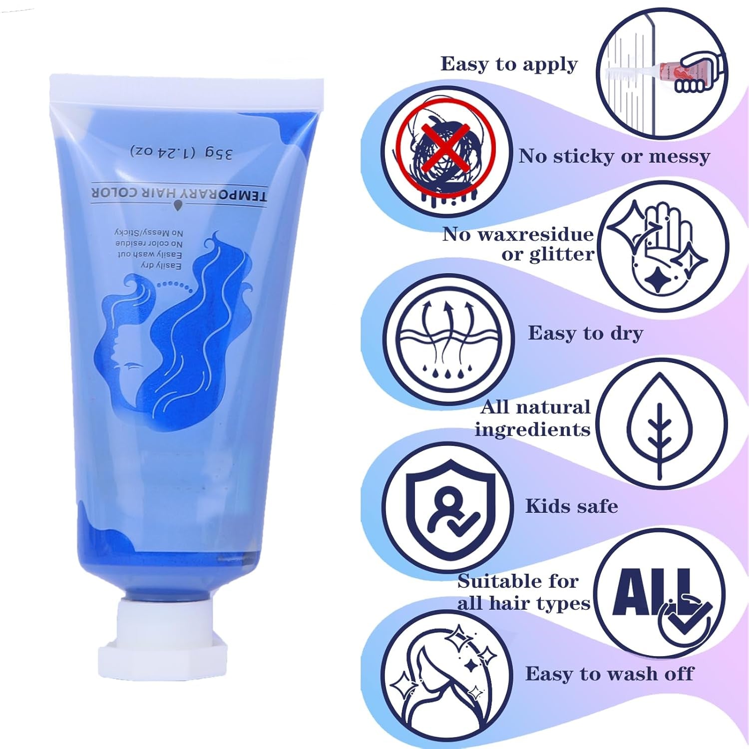 COLAYERIST Haarkrijt 4 kleuren Volwassen meisjes haarkrijt Tijdelijke haarverfset voor kinderen Kinderen Wasbaar Niet-giftig haarkrijt Meisjesgeschenken 6 7 8 9 10 11 12 13 jaar oude haarverf Naty Shop