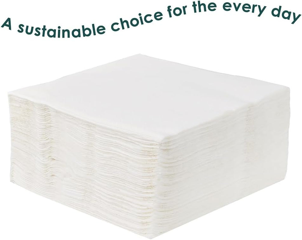 Table Kind 100 witte zachte servetten in bulk, hoogwaardige servetten voor feesten, catering en dagelijks gebruik, FSC, duurzaam en recyclebaar, gemaakt in de EU | 2-laags | 33 cm
