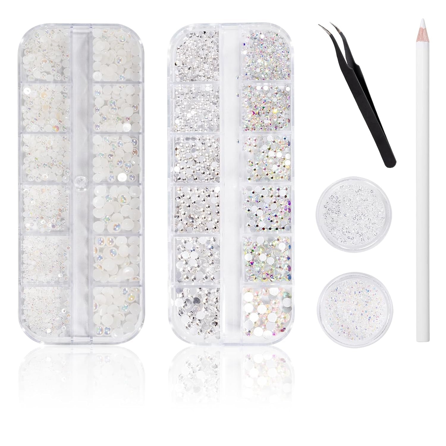 5600 Stück Strasssteine ​​​​Nägel Nail Art, 36 Farben Glitzersteine, Dekorationen Nagelsteine ​​​​Für Nagelkunst, Einschließlich Wachsstift Für Strasssteine ​​en Strass-Picker