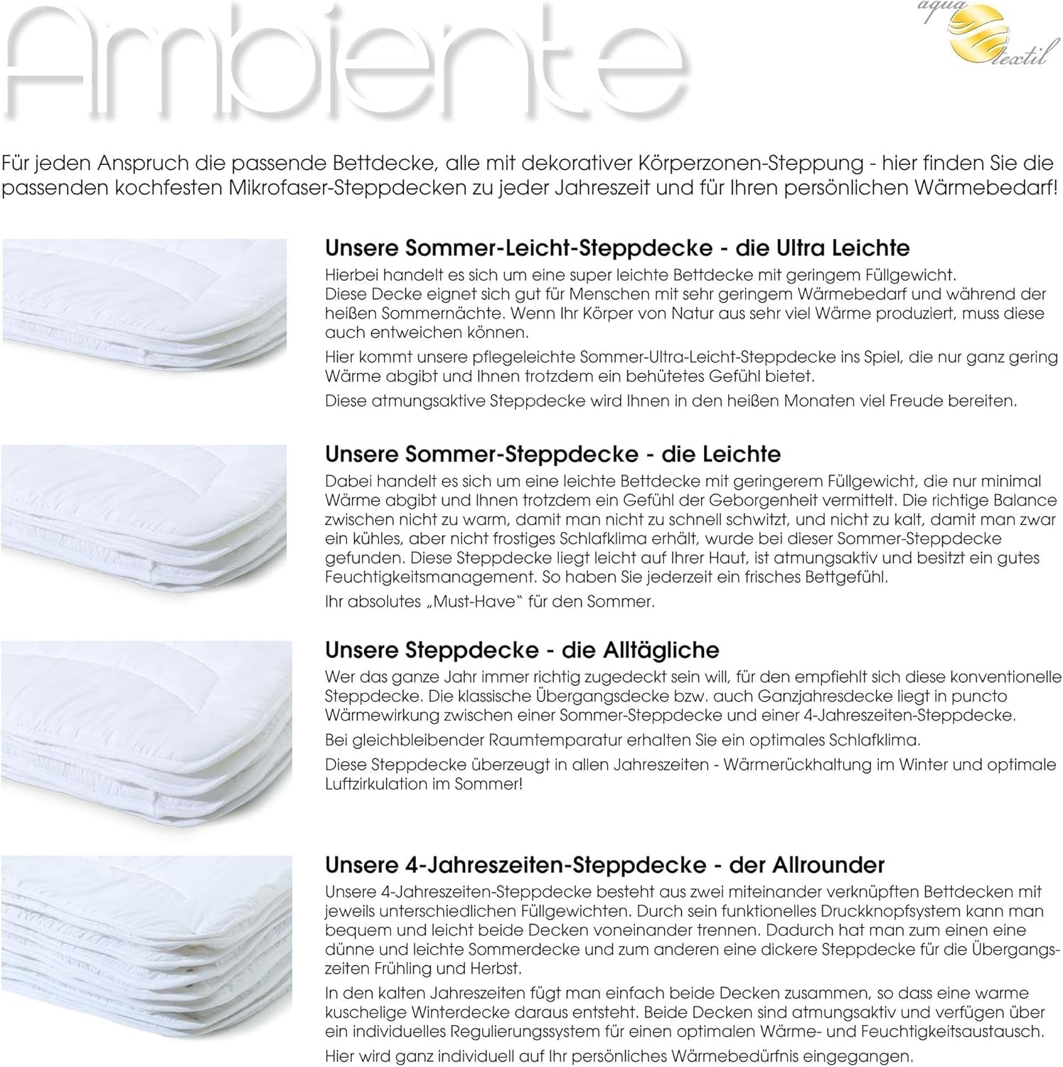 Ambiente zomerlicht dekbed 220 X 240 Cm Microvezeldekbed ademend winter zomer Dekbedden en dekbedden Naty Shop
