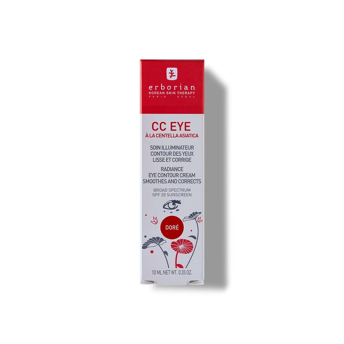 Erborian - CC Oogcrème Goud met Centella Asiatica - Oogcontourcorrector Cosmetica en Schoonheid Naty Shop