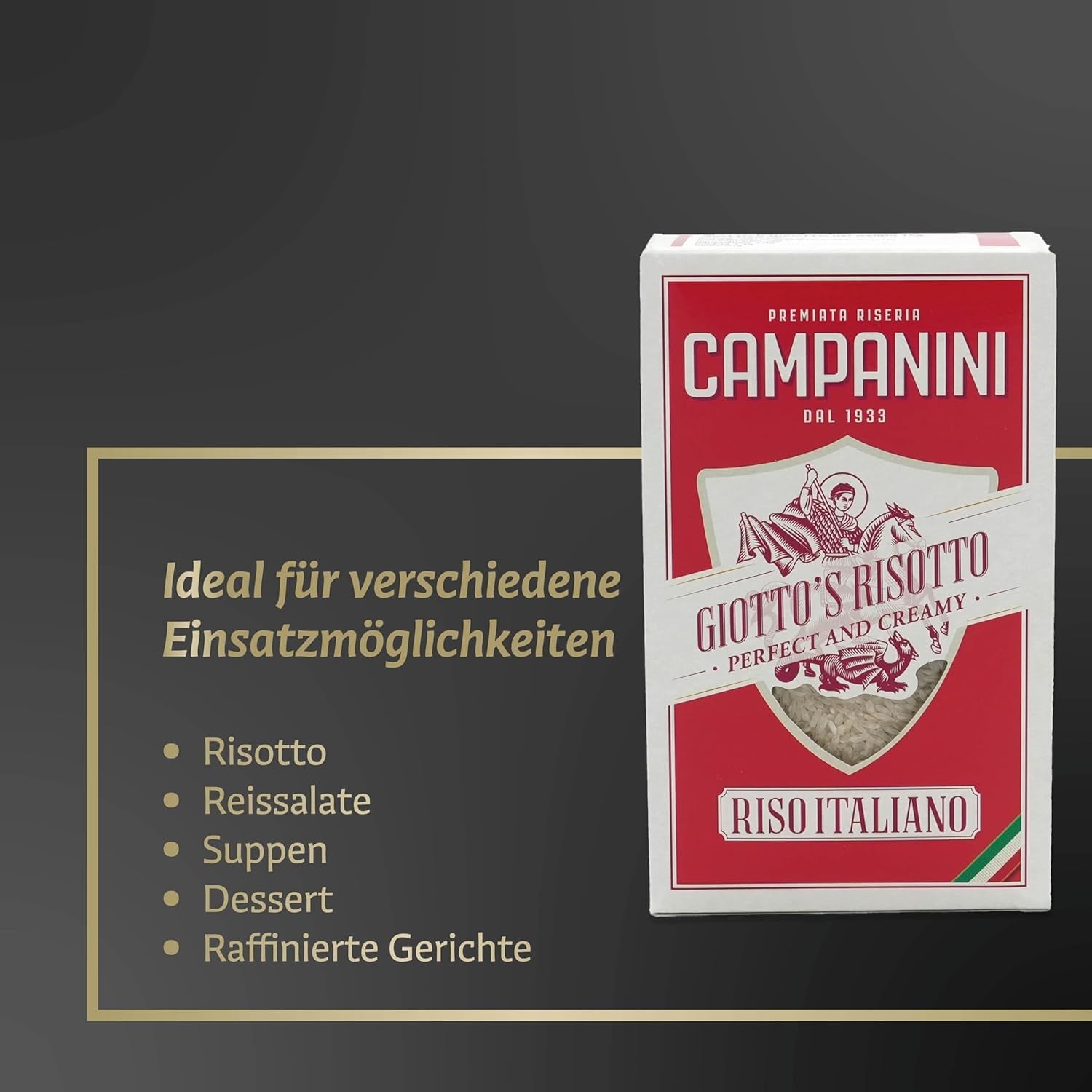 Originele rijst voor risotto | Campaninirijst voor risotto | 1000g | uit Italië | Risotto's en soepen