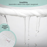 MAKIAN Mousseline Vierkantjes, 10 Stuks, 80x80cm, Oeko-TEX® Standaard 100 Gecertificeerd, 10 Premium Spuugdoekjes - Dubbel Geweven Stoffen Vierkantjes / Mousseline Vierkantjes, Kookbestendig - Wit