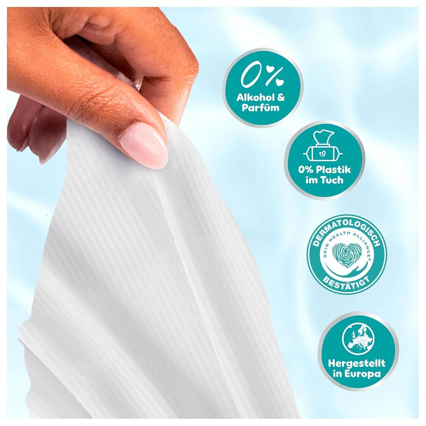 Pampers 99% water-babydoekjes, 12 pakjes van 60 doekjes = 720 babydoekjes, lichte lotion 99% water