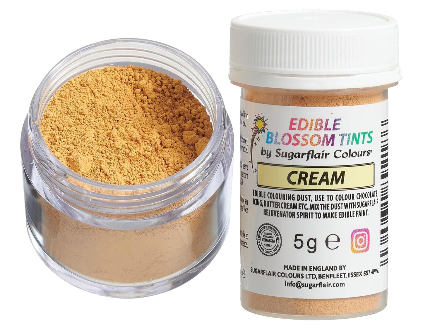 Sugarflair Blossom Tint Dust Cream Kleurstofpoeder - Kleurstofpoeder voor taartdecoratie, suikerpasta, fondant, glazuur, chocolade, botercrème, macarons en meer - 5G