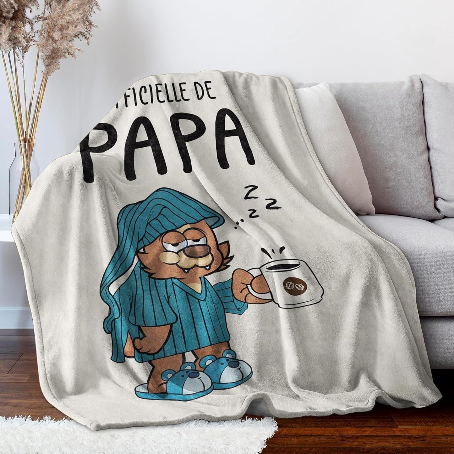 Juratar flanellen deken voor papa - cadeau voor verjaardag, vaderdag en Kerstmis - 152 X 130 cm Bedden en dekens Besuche den Juratar-Store