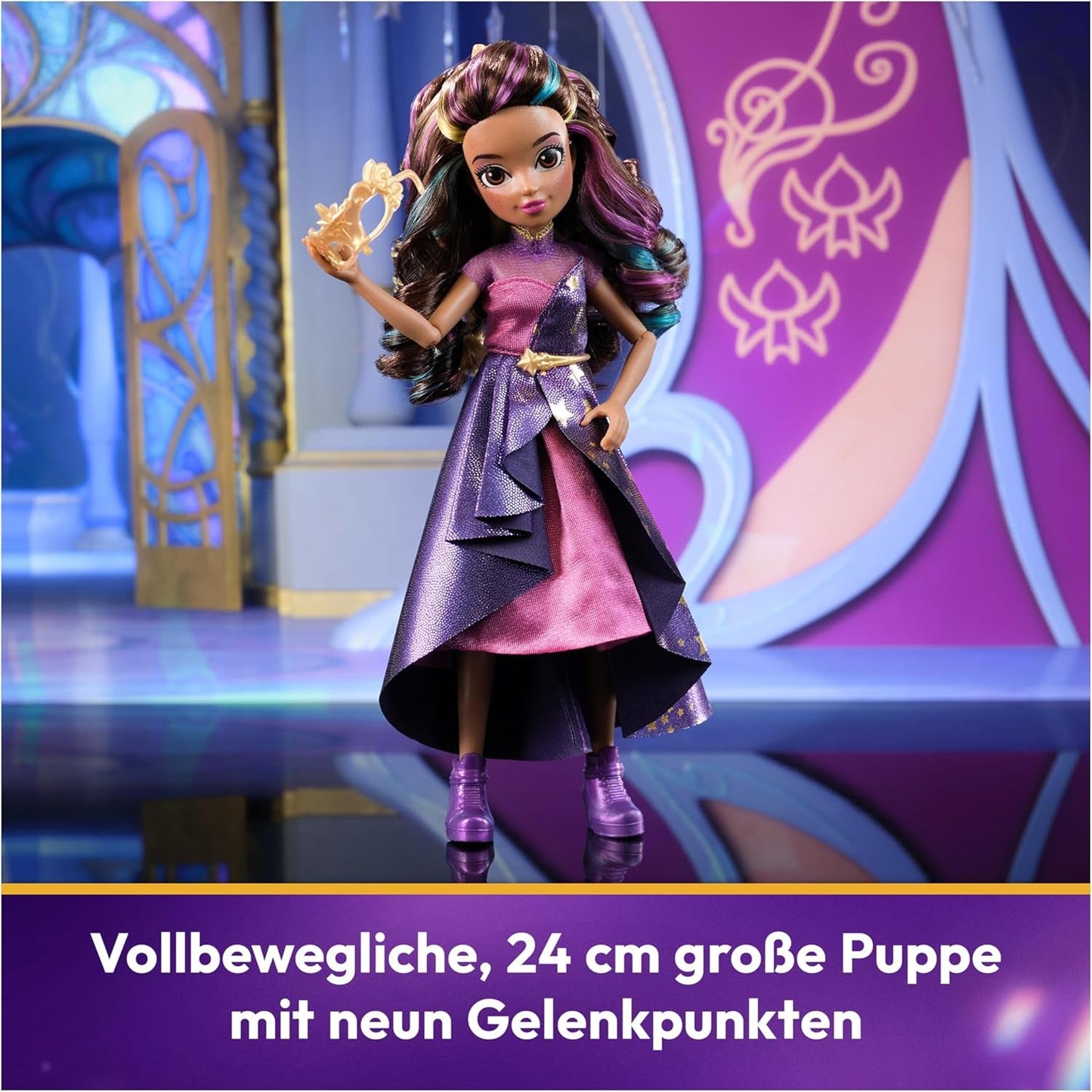 Unicorn Academy Deluxe Maskeradebal - Sophia Original pop uit de populaire Netflix-serie, 24 cm hoog, met 2 outfits en accessoires, vanaf 4 jaar