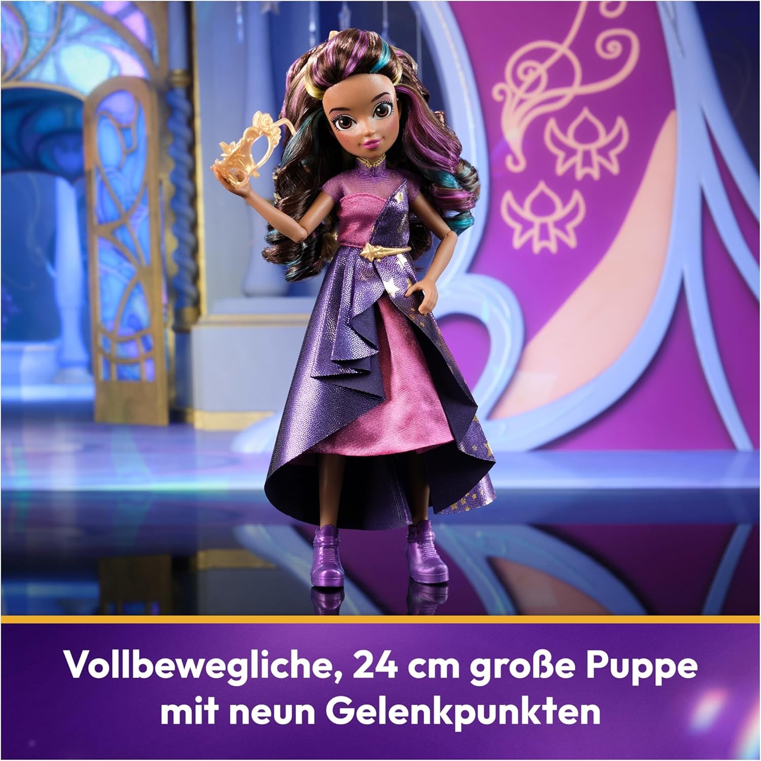Unicorn Academy Deluxe Maskeradebal - Sophia Original pop uit de populaire Netflix-serie, 24 cm hoog, met 2 outfits en accessoires, vanaf 4 jaar