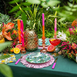 Pak van 20 tropische doekjes | Groenboekservetten met palmbladmotief | Wegwerpservies voor kinderfeest, safarifeest, jungle, dinosaurus, zomer, Hawaiiaans thema