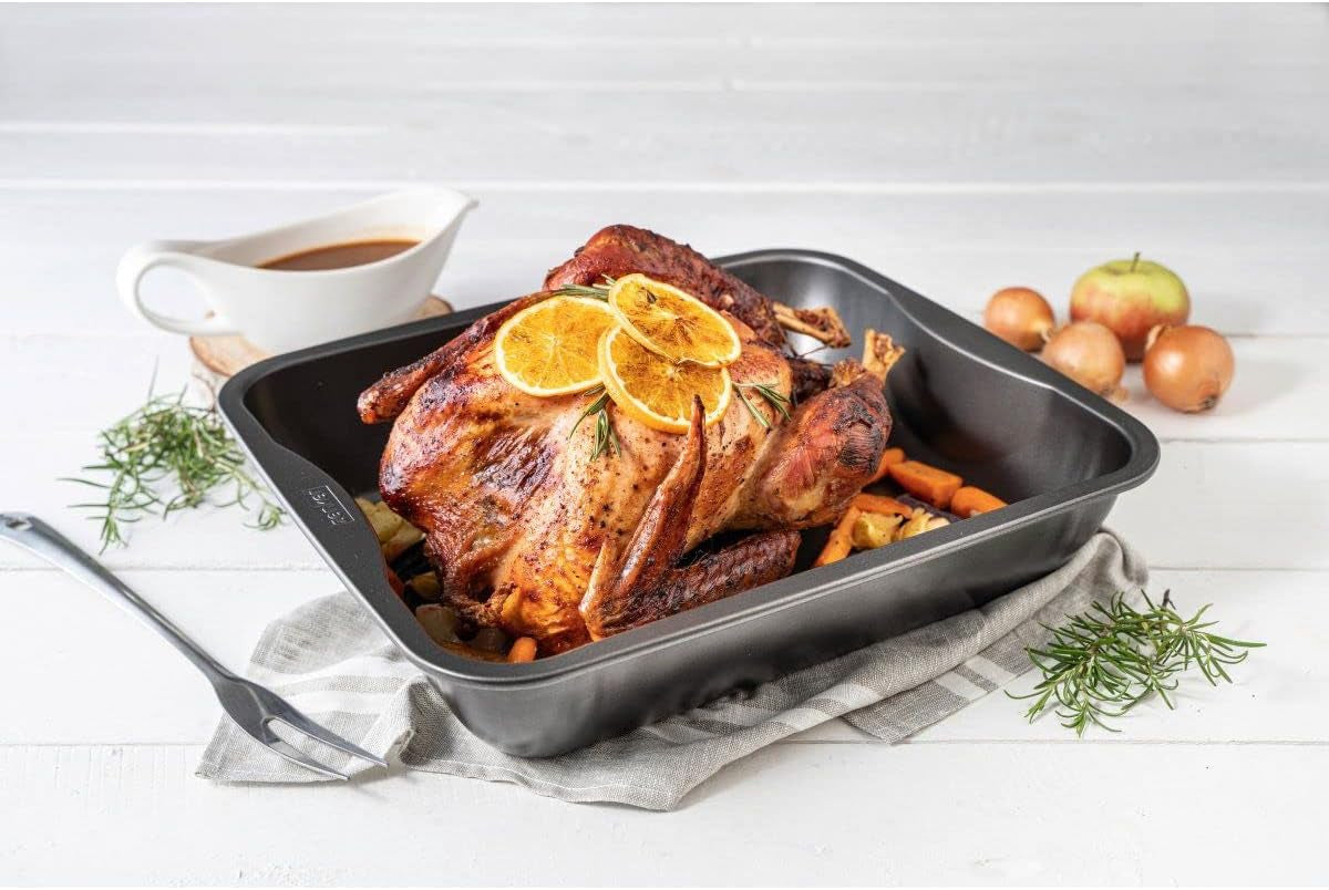 Zenker Xxl-Brat- Und Auslaufform (40 X 8 X 34 Cm) SPECIAL COOKING, Rechteckige Ofenform Mit Antihaftbebeschichtung, Backblech Für Krosse Braten & Saftige Aufläufe (Farbe: Schwarz), Menge: 1 Stück Vormen en bakplaten Naty Shop