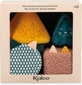 KALOO - Stimuli - 4 evolutionaire vormen met geluiden - Producten voor kinderen - Stapelspel - Horen en grijpen - Vanaf de geboorte, K227002 Babyspeelgoed Naty Shop