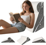 Verstelbaar wigkussen voor bed, leeskussen voor bed en bank, schuimrefluxkussen, rugkussen, slaapapneu, lezen, slaaphoogte, beenkussen, rugpijn, snurken