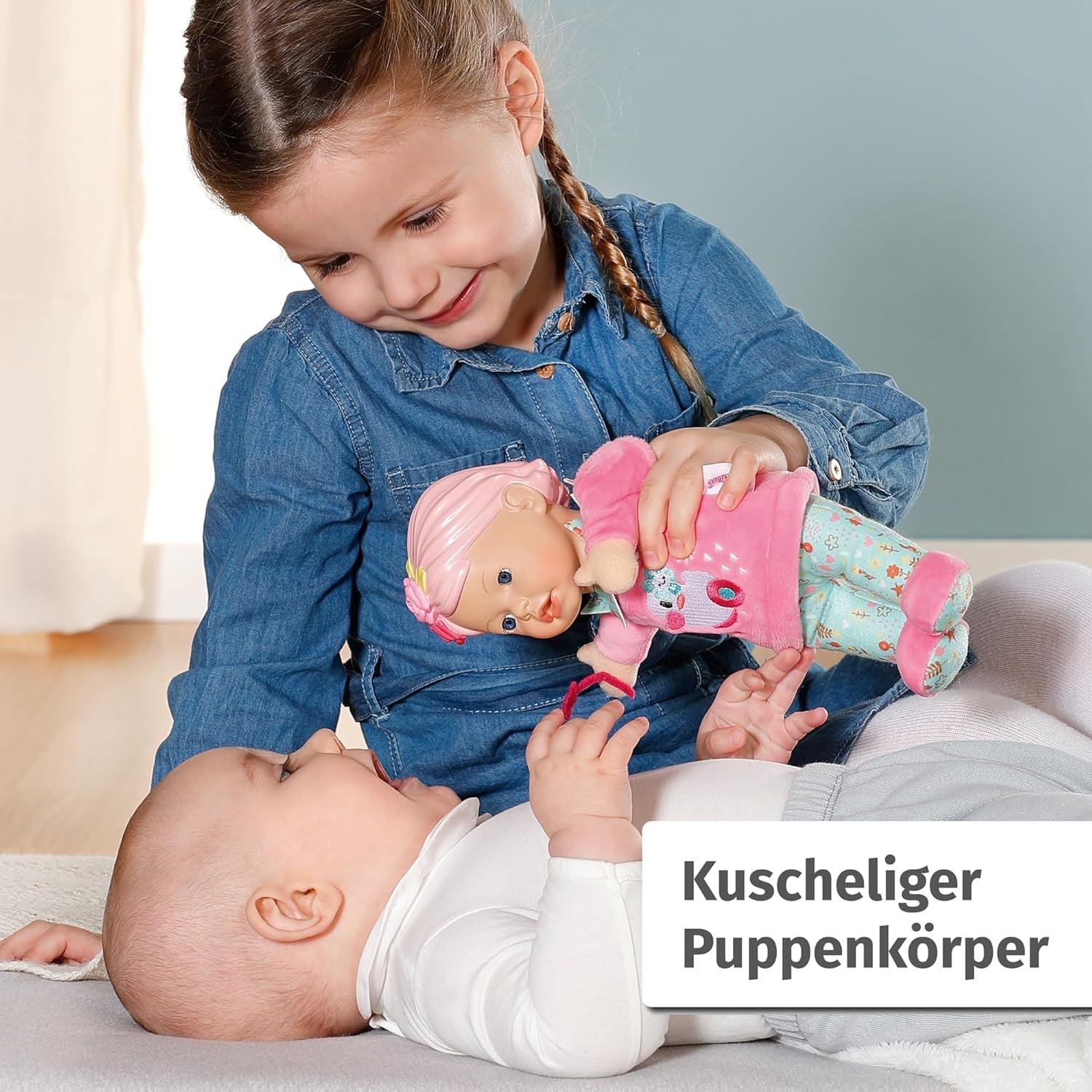 BABY born voor baby's Vergoeding Zachte lichaamspop met vingerzakken in armen 26 cm Hoge handpop 834695 Zapf Creation