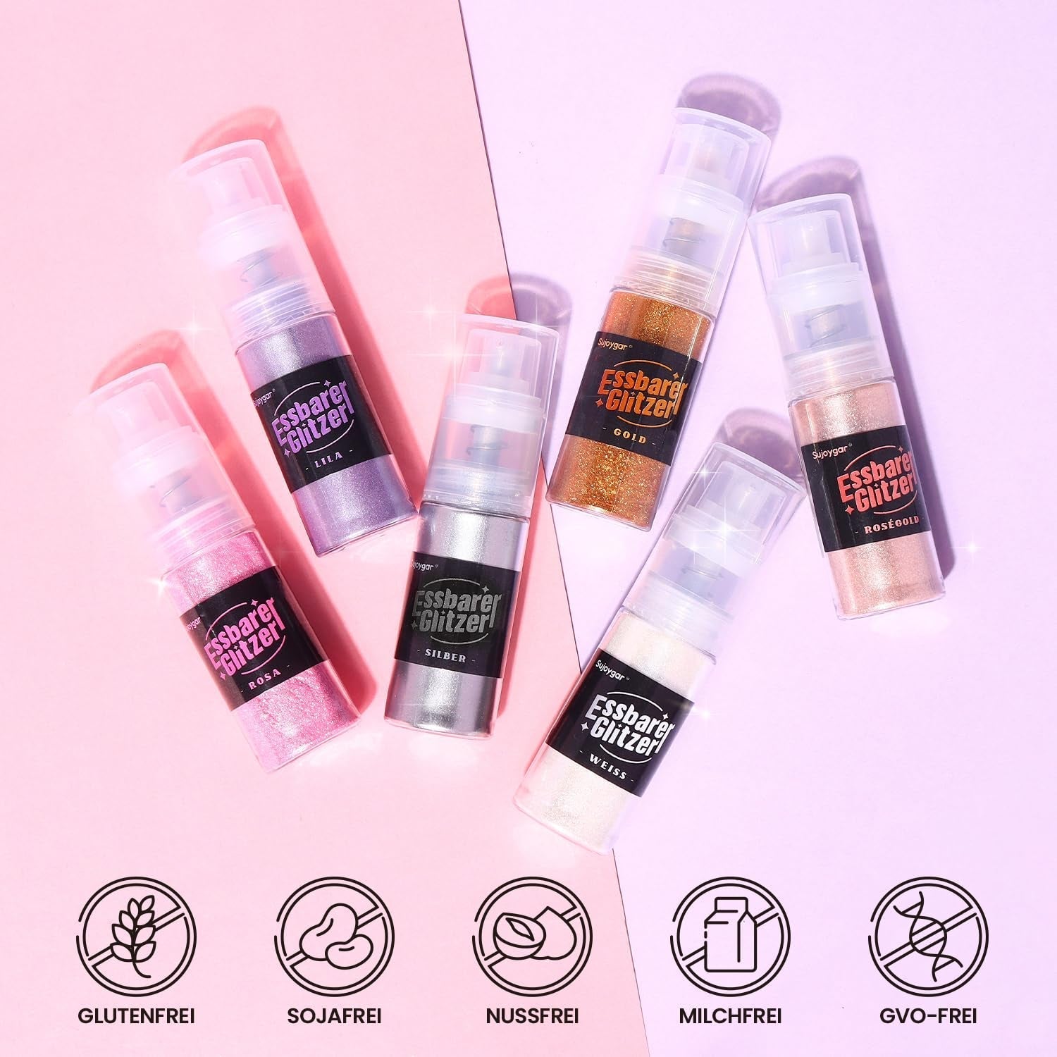 Eetbare glitter - 10G, roségouden drankglitter, eetbaar glitterpoeder, kleurstofpoeder voor levensmiddelen, goudpoeder, metallic glitterpoeder, glitterspray voor cocktails, chocolade, cakes, fondant