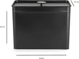 Salter BW12614EU7 Kuro Opbergdozenset - 4 Keukencontainers Brood/Thee/Koffie/Suiker Vierkante Organizer Boxen Gemakkelijk schoon te maken Houd voedsel vers Zwarte voedselopbergdozen Naty Shop