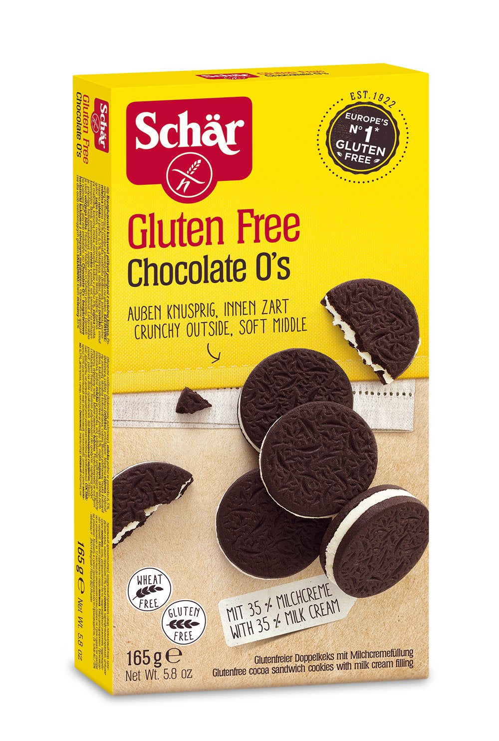 Glutenvrije Chocolade O'S 165g, verpakking van 6
