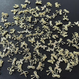 50Stück 3D Gold Bow Nail Charms Butterfly Nail Art Charms Legierung Bogen Nagel Charms Nägel Zubehör Schleife Nagelschmuck Metall Schleifen Schmetterling Nageldesign Nagelanhänger Nailart Strasssteine