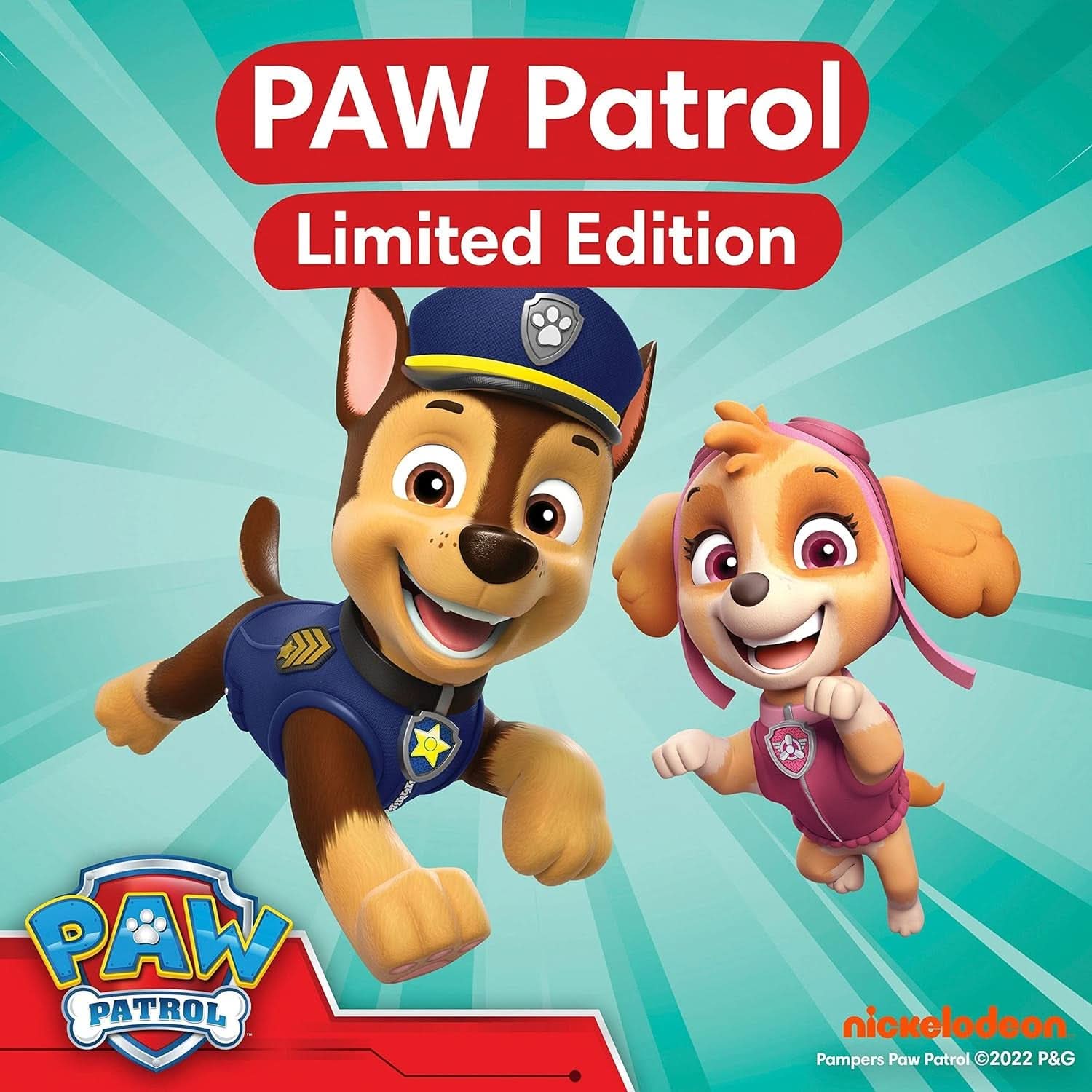 Pampers luiers Paw Patrol Broek maat 5 (12-17Kg) Baby-Dry, Junior met Stop and Protect-zak, MAANDDOOS, 160 luiers Naty Shop