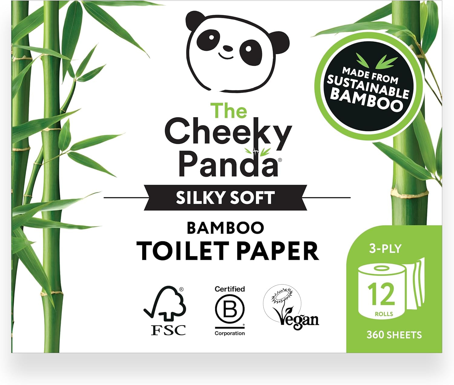 De Cheeky Panda Bamboe Cocktail Servetten | witte servetten 100 stuks papieren servetten