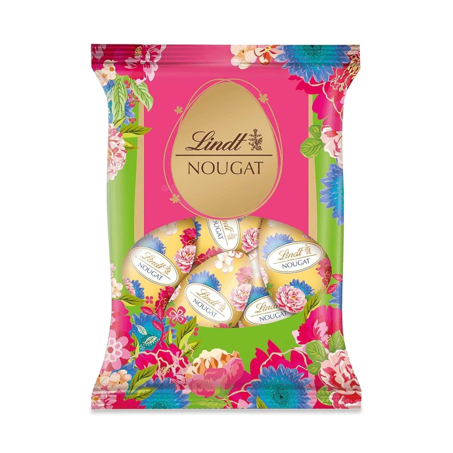 Eieren Lindt Nougat Editie Bloem 90g | Hazelnootnougat in fijne melkchocolade | Lente ontwerp paaseieren | Paaschocolade | Chocolade-eieren | Geschenk van chocolade | Cadeau idee