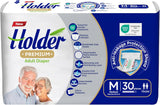 Wegwerpluiers voor volwassenen, unisex, waterdicht, absorberend, elastisch, zijkant, ademend, superabsorberend, dubbellaags, vochtindicator, 5-sterren dermatologische bescherming, medium