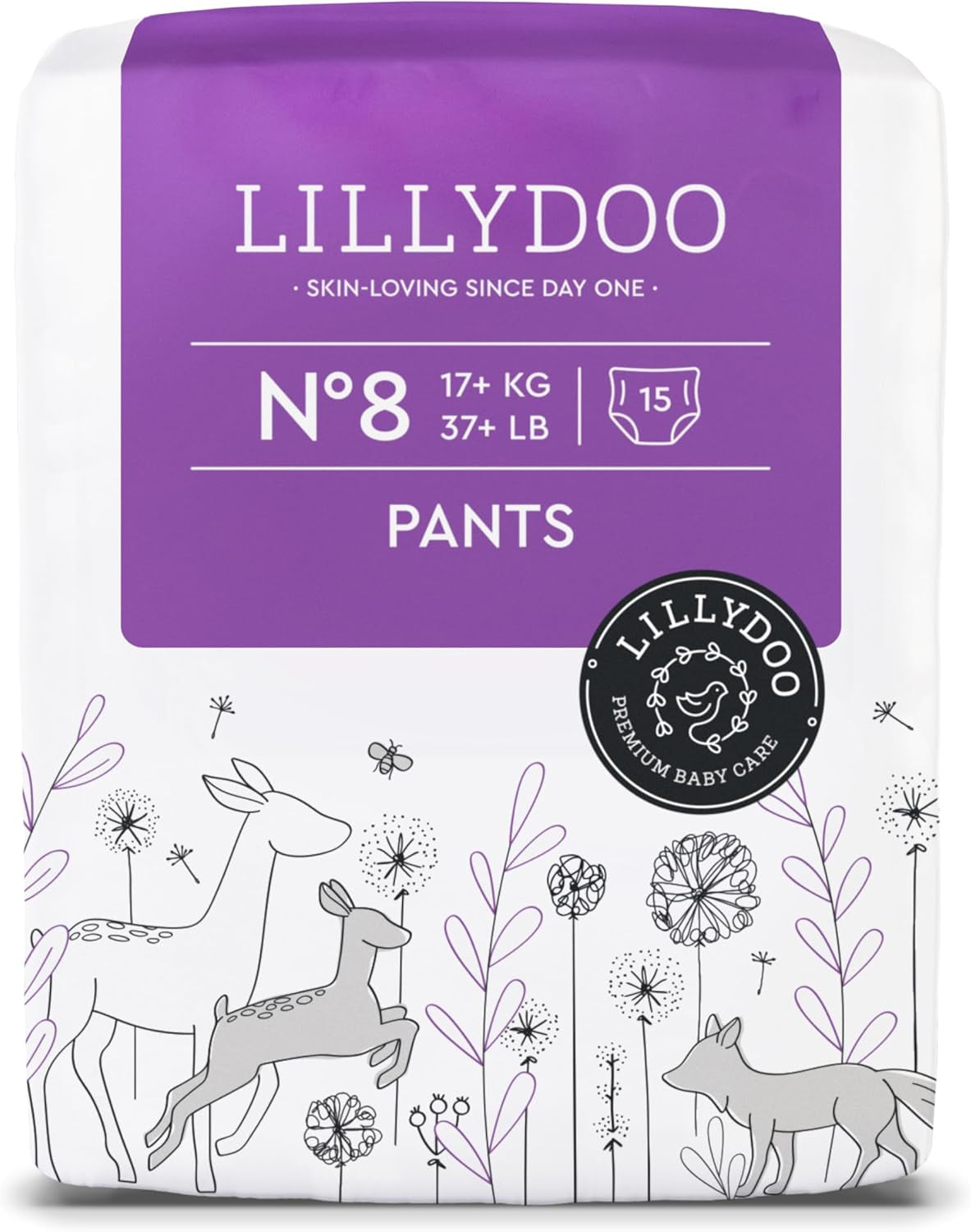 LILLYDOO Huidvriendelijke broek maat 5 (12-17 kg) Maanddoos (105 stuks)