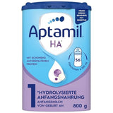 Aptamil HA 1 - Zuigelingenvoeding vanaf de geboorte, met DHA, lactosevrij, palmolievrij, babyvoeding, melkpoeder, 1 x 800 g