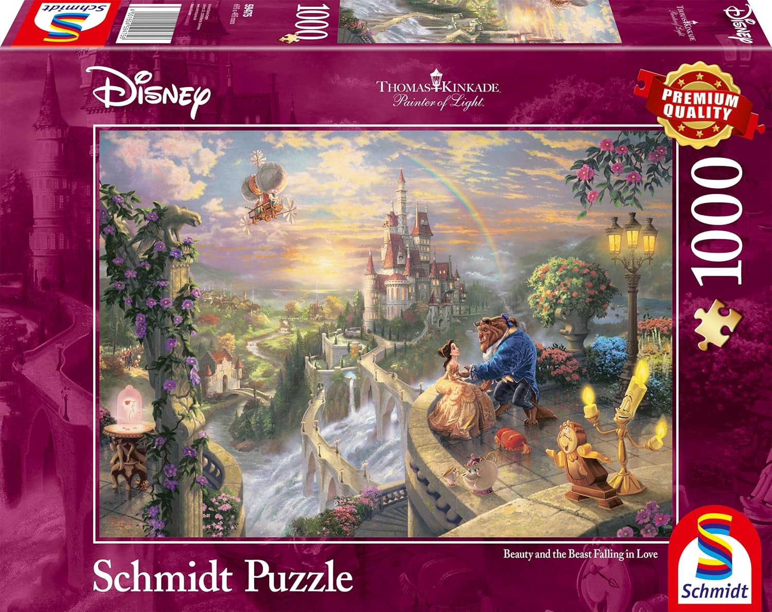 Schmidt-speelpuzzel 59475 - Thomas Kinkade, Disney's Belle en het Beest, puzzel van 1000 stukjes [exclusief Amazon] puzzel Naty Shop standaardtitel