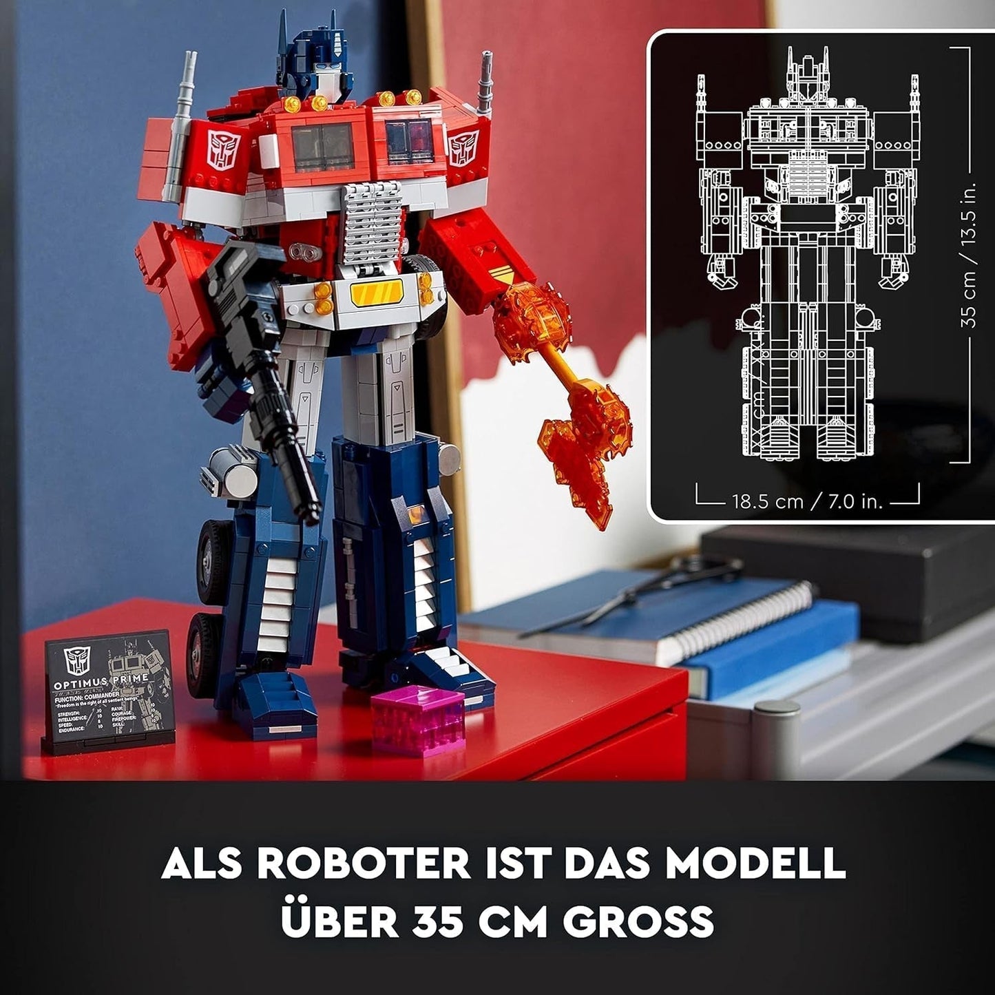 LEGO 10302 Icons Optimus Prime Set, 2-in-1 robotfiguur en modeltruck, Transformers speelgoedmodelset voor volwassenen, verjaardags- of kerstcadeau voor mannen, vrouwen, haar en hem Bouwsets Besuche in LEGO-Store