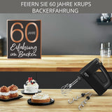 Krups 3Mix 7000 Handmixer 60 Jahre Special Edition, 500 Watt, Knet- en Rührhaken Aus Edelstahl, Langes Netzkabel, Zubehörtasche, F6085811, Schwarz/Kupfer Kitchen Naty Shop