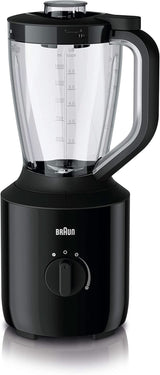 Braun Powerblend 3 JB 3150 BK Keukenmixer - 1,5 L Glas-Mixaufsatz, Küchenhelfer Zum Zerkleinern, Pürieren & Mixen, 800 Watt, Schwarz Kitchen Naty Shop Schwarz Single