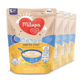 Melkpap Milupa Gentle Start - Granen voor baby's zonder gluten, zonder palmolie - Zonder bewaarmiddelen en kleurstoffen - Vanaf 5 maanden - 4 x 400 g