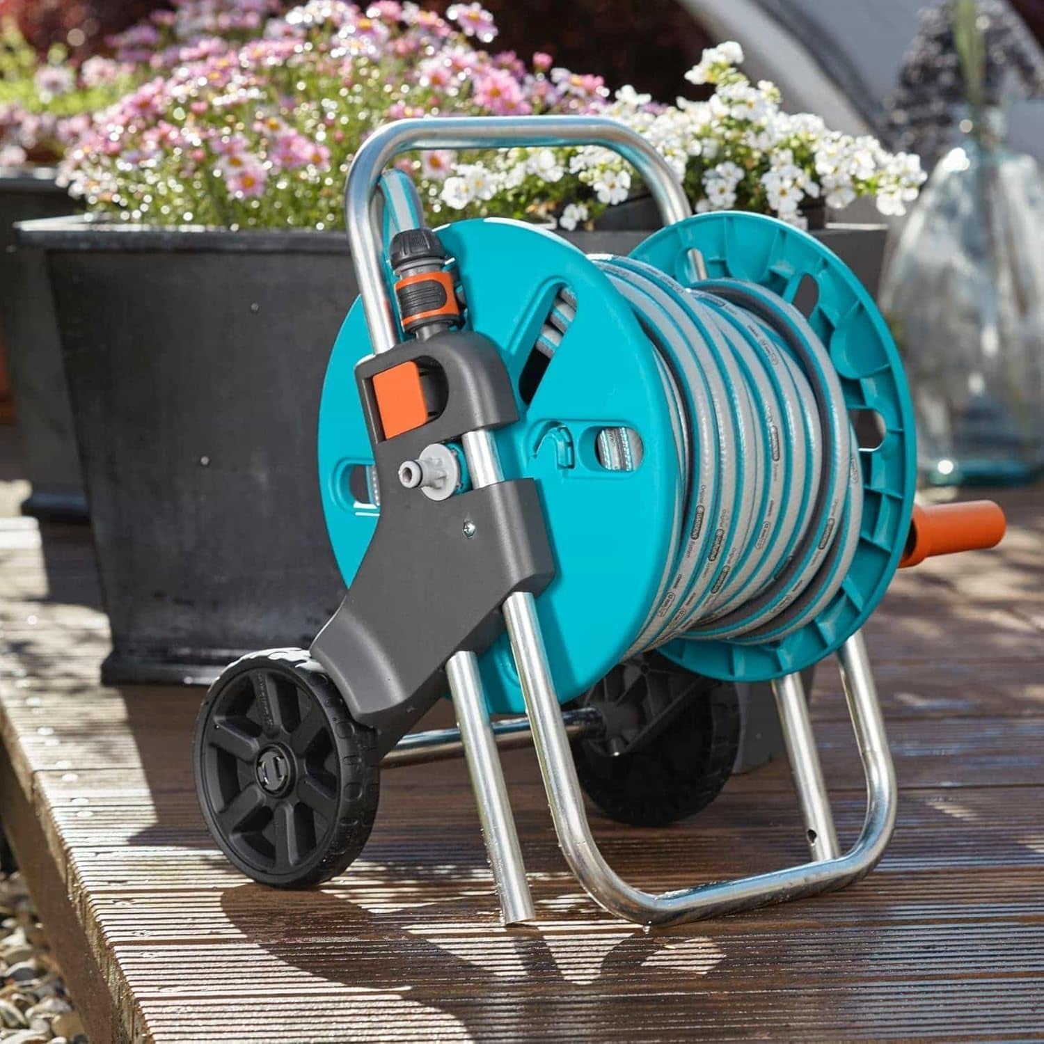 GARDENA CleverRoll S slangenwagen, slanghaspel, compacte opslag (18500-20)