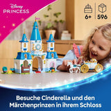 LEGO Disney Princess kasteel Assepoester en paardenkoets, set voor meisjes vanaf 6 jaar, fantastisch speelgoed met prinses Assepoester en charmante prins mini-poppen, cadeau-idee voor Disney-fans 43275 Bouwsets Beuche in LEGO-Store