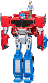 Transformers Earthspark Spin Changer Optimus Prime-figuur (20 cm) met Robby Malto-figuur (5 cm), vanaf 6 actiefiguren Naty Shop Single Optimus Prime