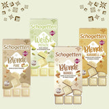 Schogenten Witte Pistache | Witte chocolade met pistachecrèmevulling | 100 gram | Handig geportioneerd (pak van 3)