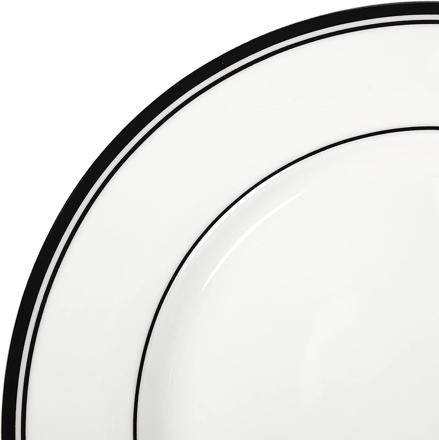 Amazon Basics Coffee Black Rim 16-delige serviesset voor 4 personen
