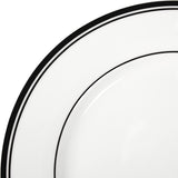 Amazon Basics Coffee Black Rim 16-delige serviesset voor 4 personen