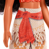 Mattel DISNEY Moana - Gelede modepop met glitteroutfit, afneembare hoofdband en ketting, voor kinderen vanaf 3 jaar, HPG68