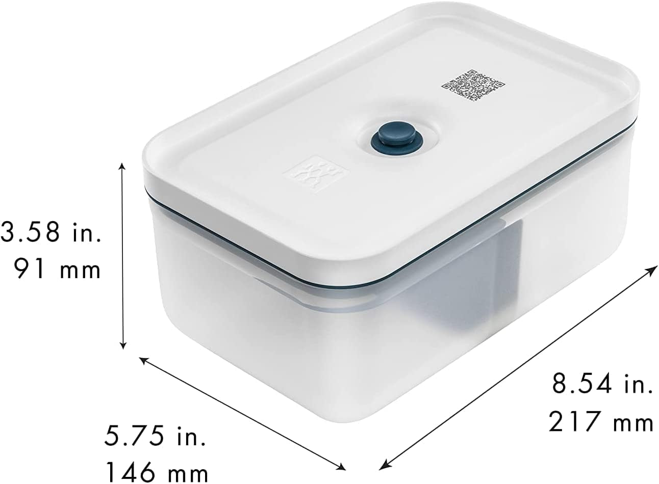 Zwilling Fresh & Save vacuüm lunchboxset / koelkastopslag, 3-delig, kunststof, semi-transparant, La Mer Voedselbewaardozen Naty Shop