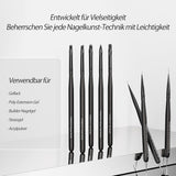 Nagel Pinsel 8 Stück Pinsel voor Gelnägel, Nageldesign Gel Pinsel Dotting Painting Line Pen voor Nagelack Gel Acryl Nagel Pinsel Nailart Kit Acryl Pinsel Fineliner Nägel Selber Machen