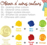 Schroot bakolie oplosbare poederverf 4012, rood, blauw en geel, gewicht 15 g, 3 stuks, gekleurd