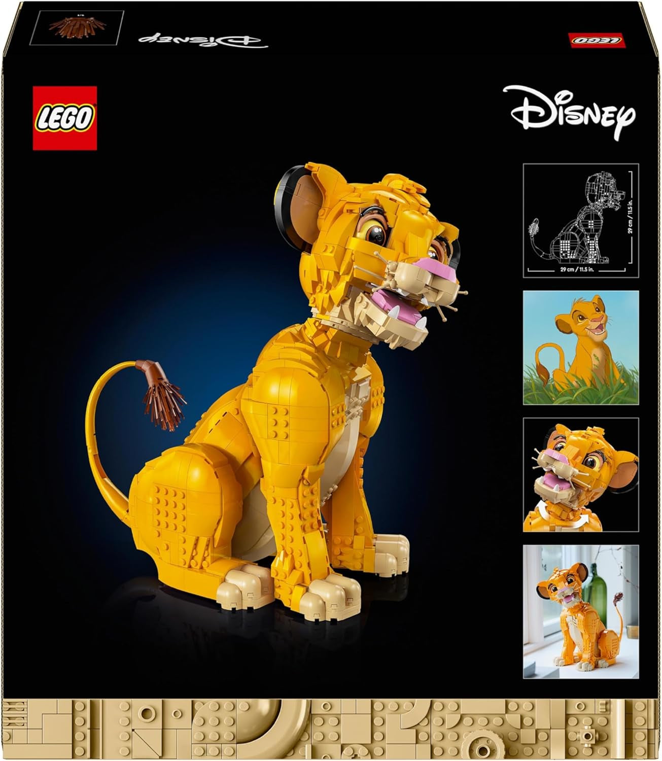 Lego Ç€ Disney Simba, de jonge leeuwenkoning, bouwspeelgoed voor de verzameling met creatieve dierenfiguren, ontspannende activiteit voor volwassenen, cadeau-idee voor vrouwen 43247 Bouwsets Besuche den LEGO-Store