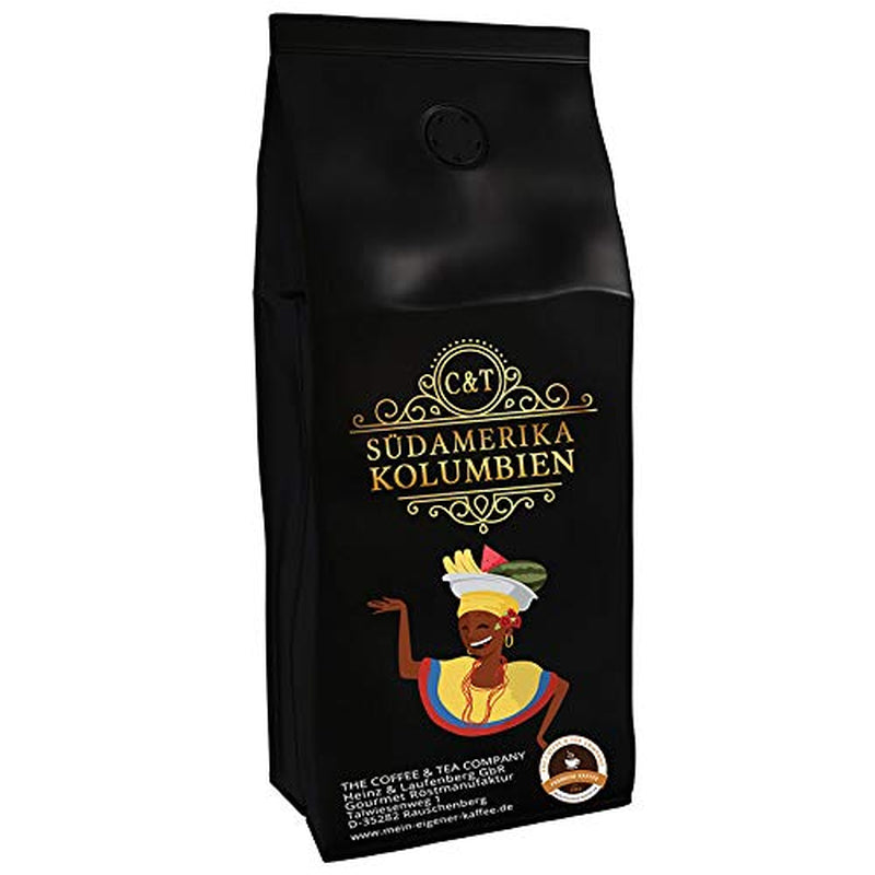 Kaffeespezialität Aus Südamerika - Kolumbien, Dem Kaffee-Dreieck Der Aromen (Ganze Bohne,1000 Gramm) - Länderkaffee - Spitzenkaffee - Säurearm - Schonend en Frisch Geröstet