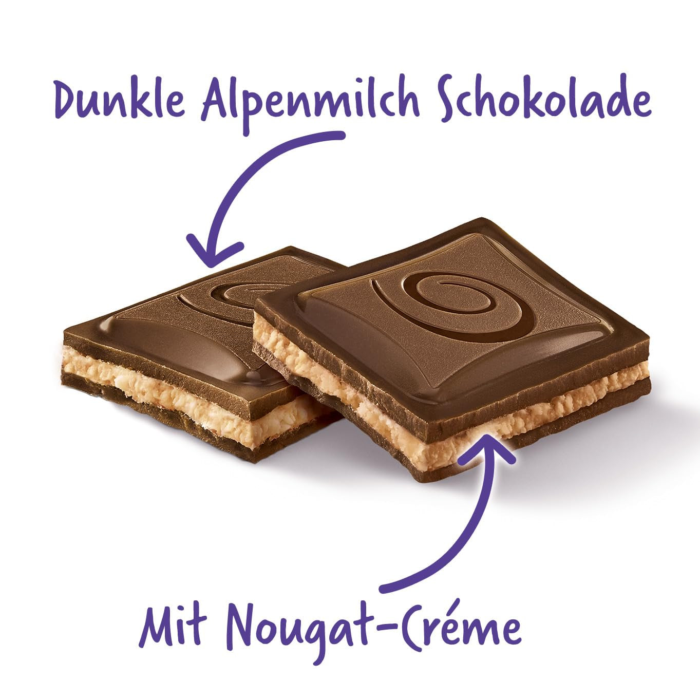 Milka Black Milk – Pure pure chocoladechocolade met melk en romige nougatvulling – 85 g (verpakking van 5)