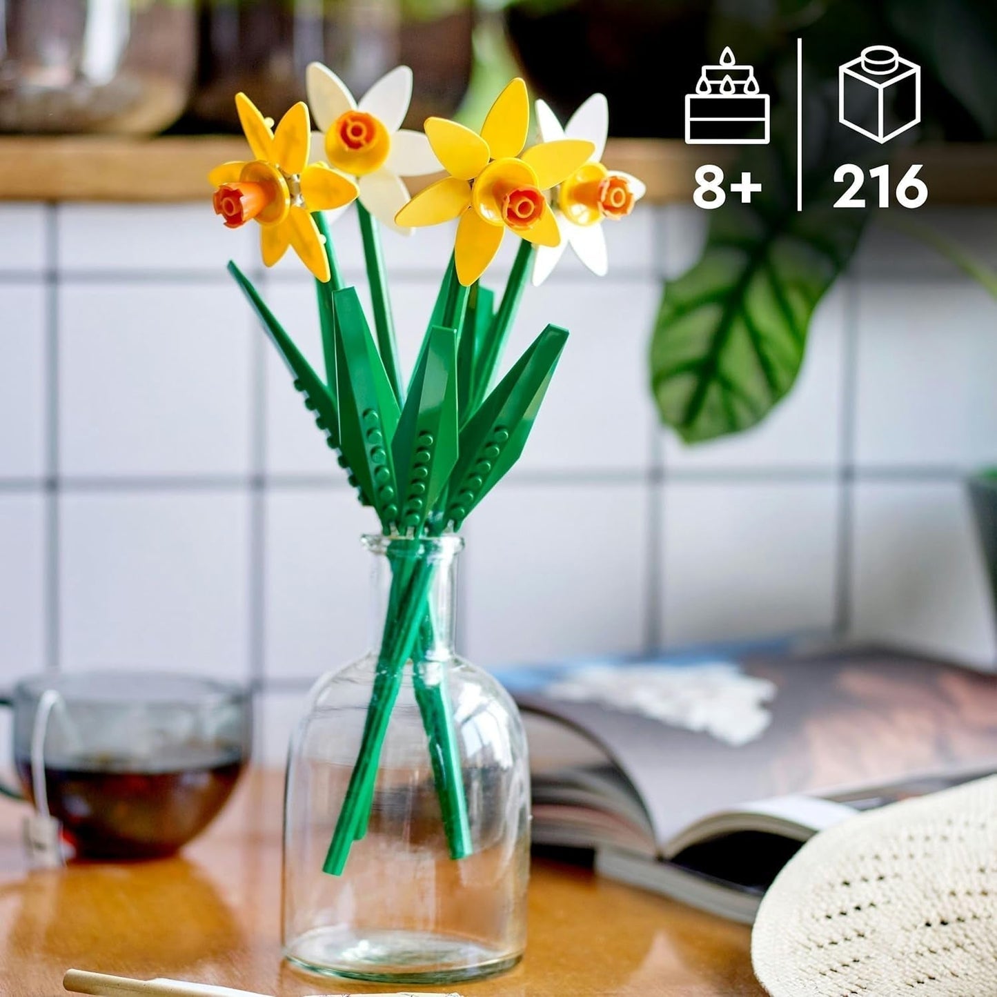 Narcissen LEGO Botanicals - Paascadeaus voor meisjes en jongens - Kunstbloemen voor kinderen - Bloemboeket als kamer- of kantoordecoratie - Cadeau voor vrouwen - 40747 Bouwsets Besuche den LEGO-Store